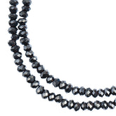 Crystal Lane Rondelle 2 Strand 7in (apx246pcs) 1.5x2.5mm Opaque Gunmetal Luster